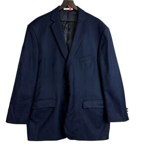 Joseph Abboud Loro Piana 100% Wool Navy Blue Blazer Suit Jacket - 52L